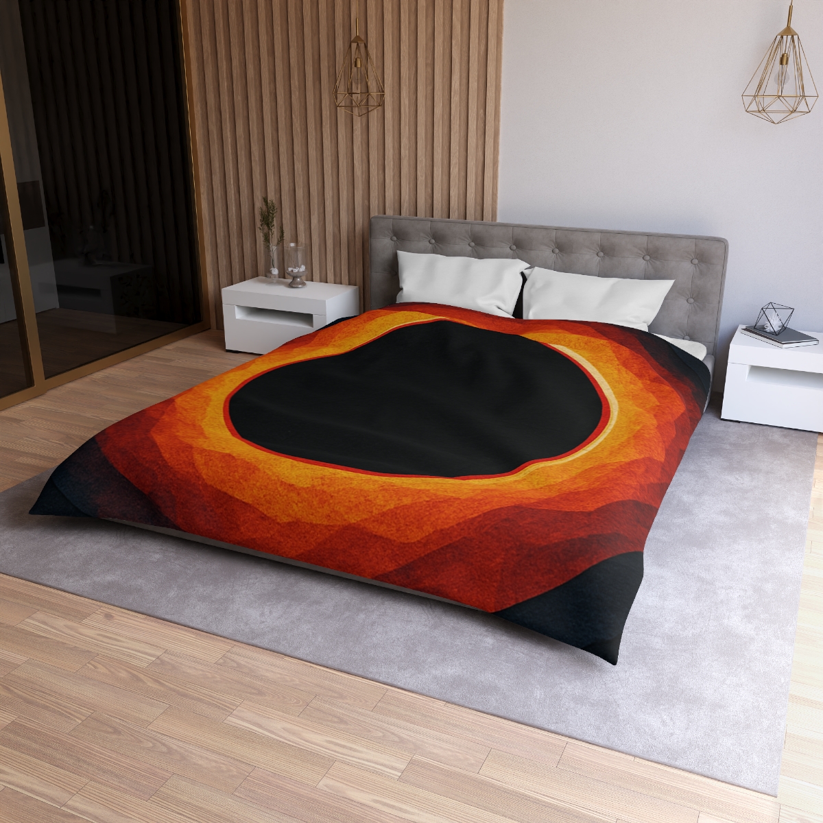 Event Horizon Paper Cut Silhouette custom duvets