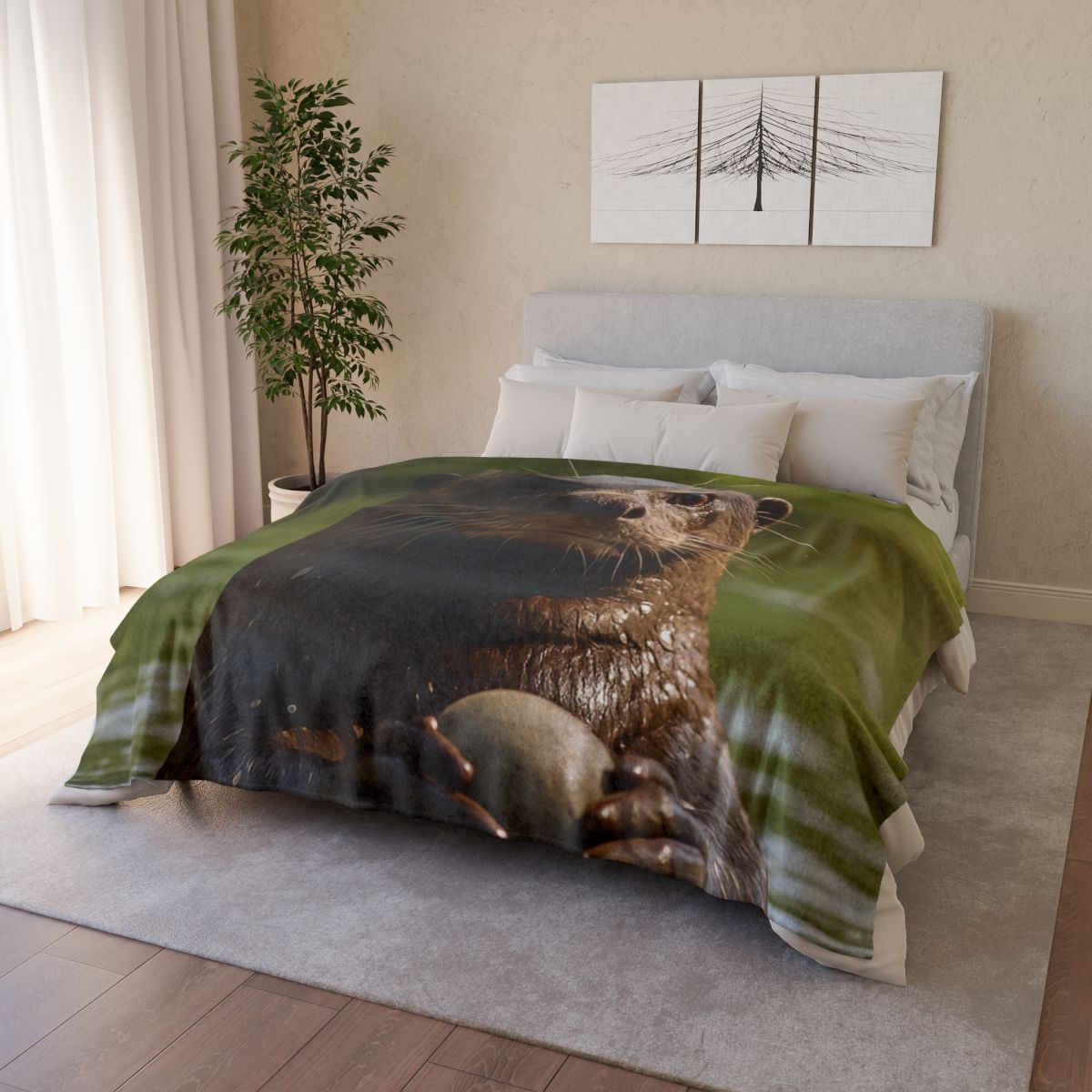 River Drift Giant Otter trendy patterned blankets