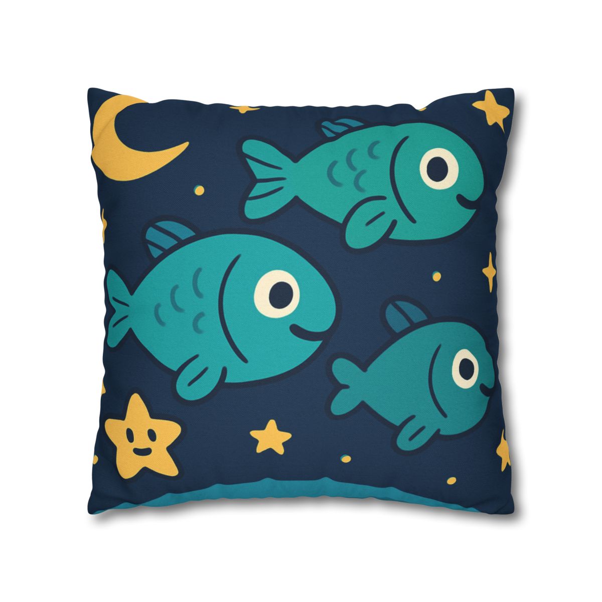 Starry Space Fish School soft cotton pillow cases