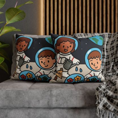 Gravity Garden On The Moon soft cotton pillow cases