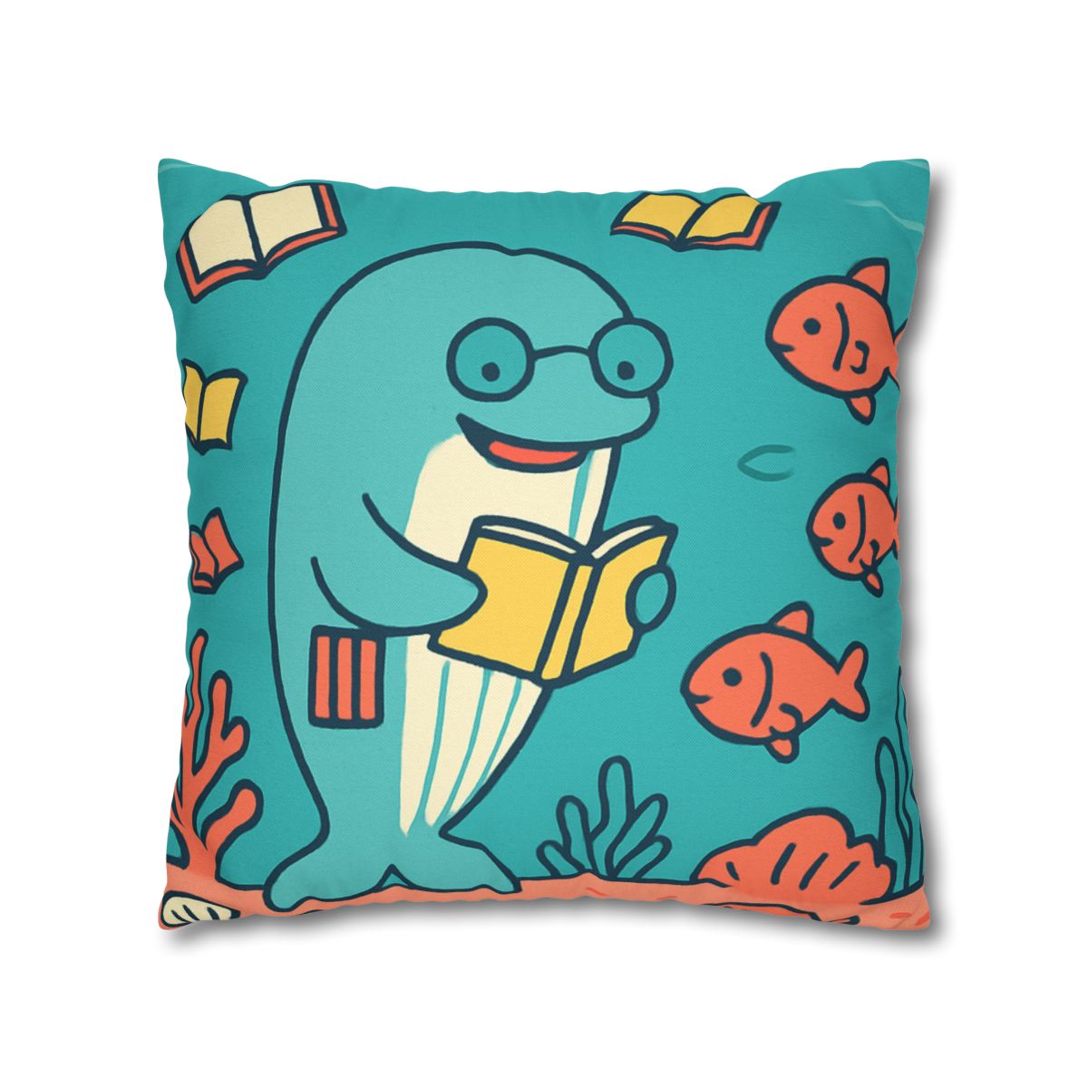 Coral Library Cruise comfortable bedding pillow covers