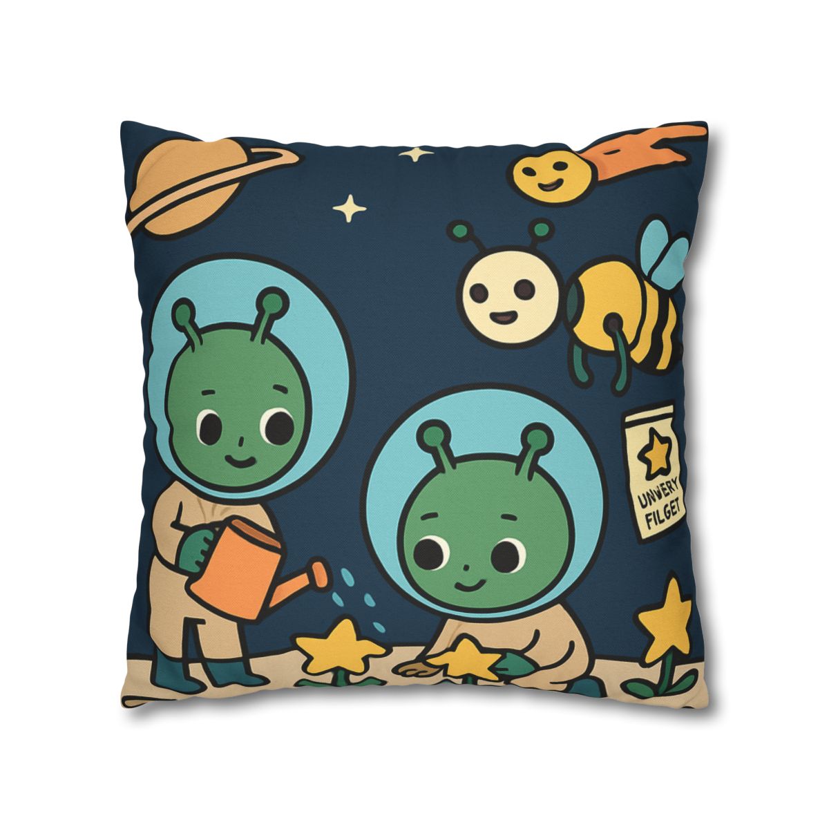 Comet Gardeners On Moon Meadow designer print pillow cases