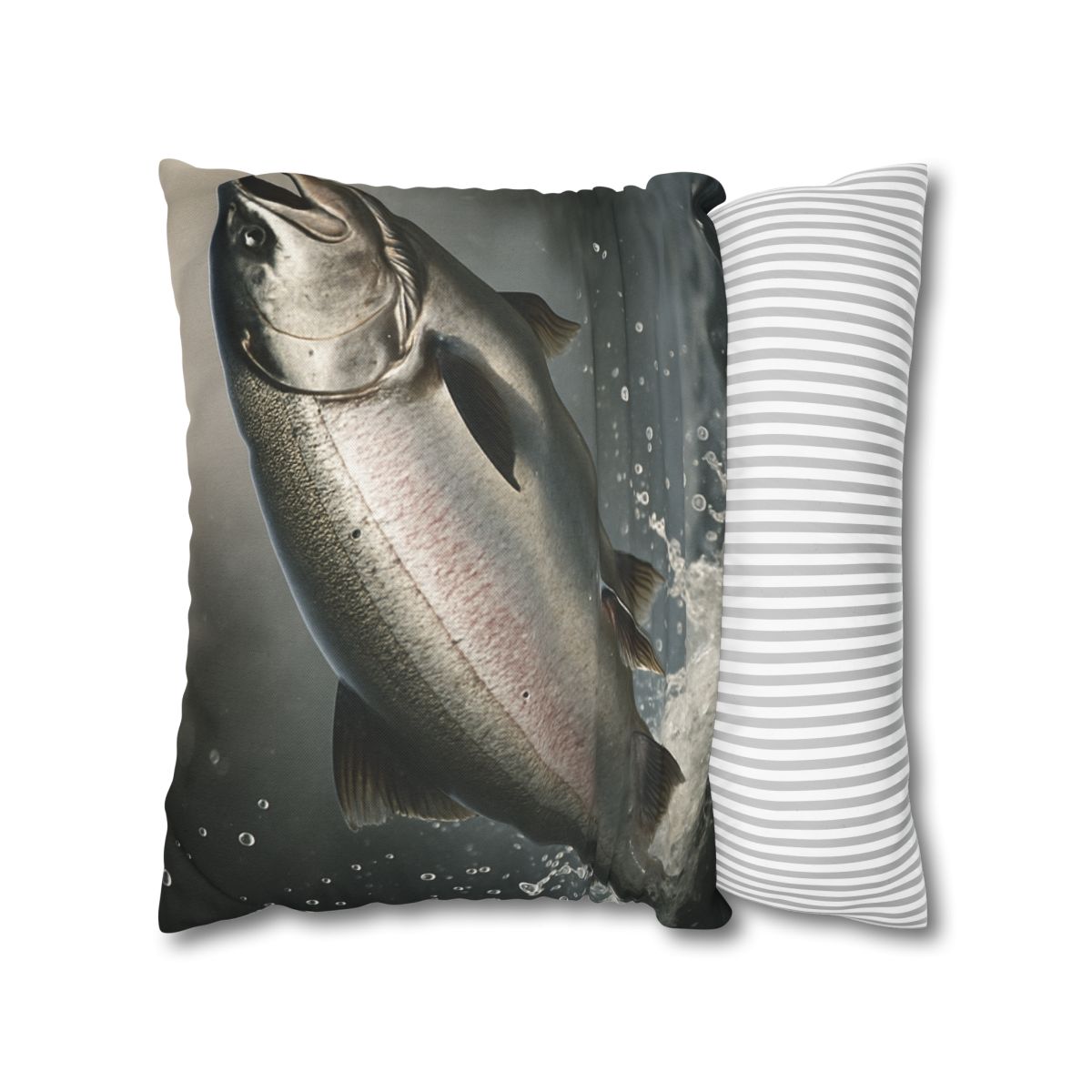 Silver Surge Chinook Salmon comfortable bedding pillow covers