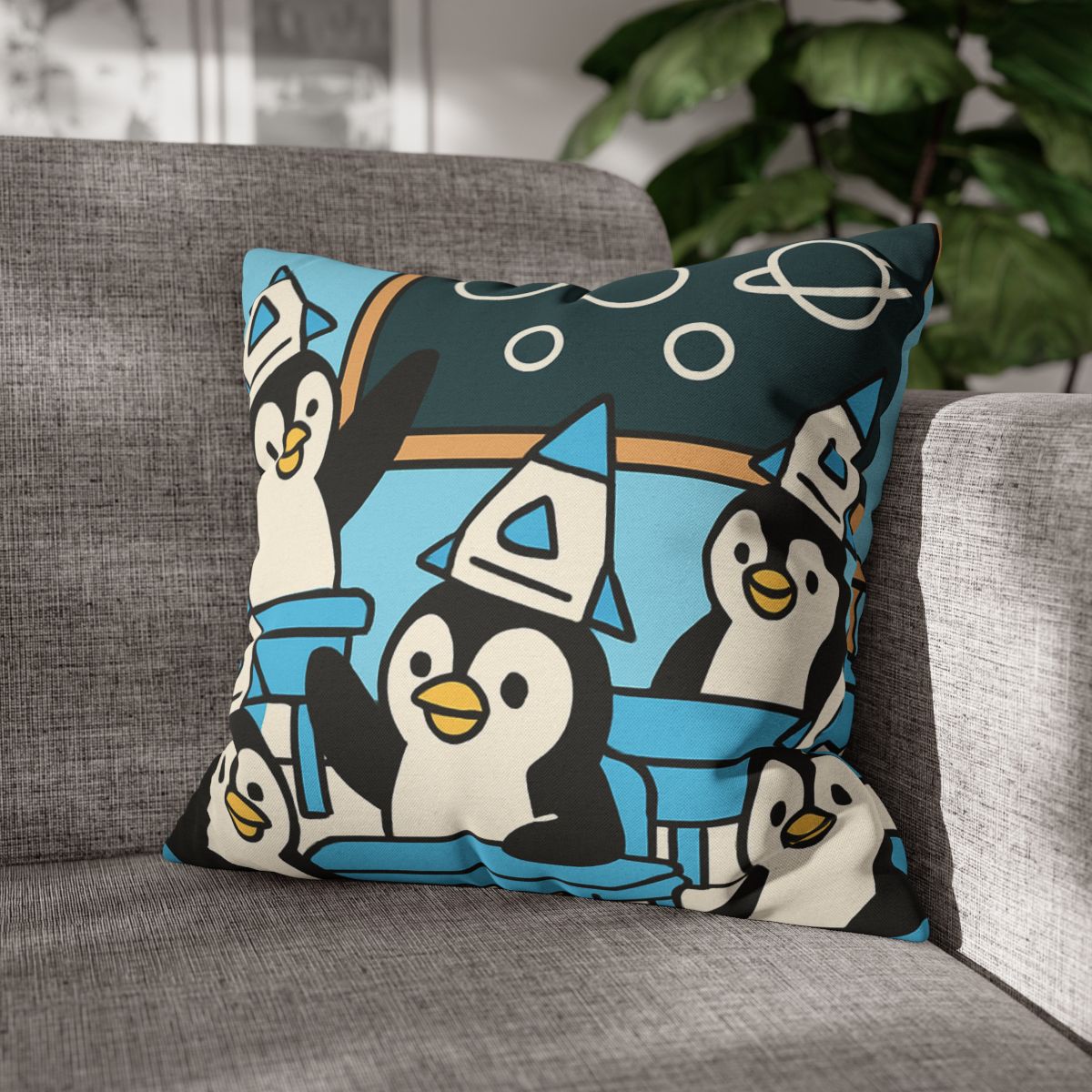 Rocket Penguin Class unique gift pillow cases