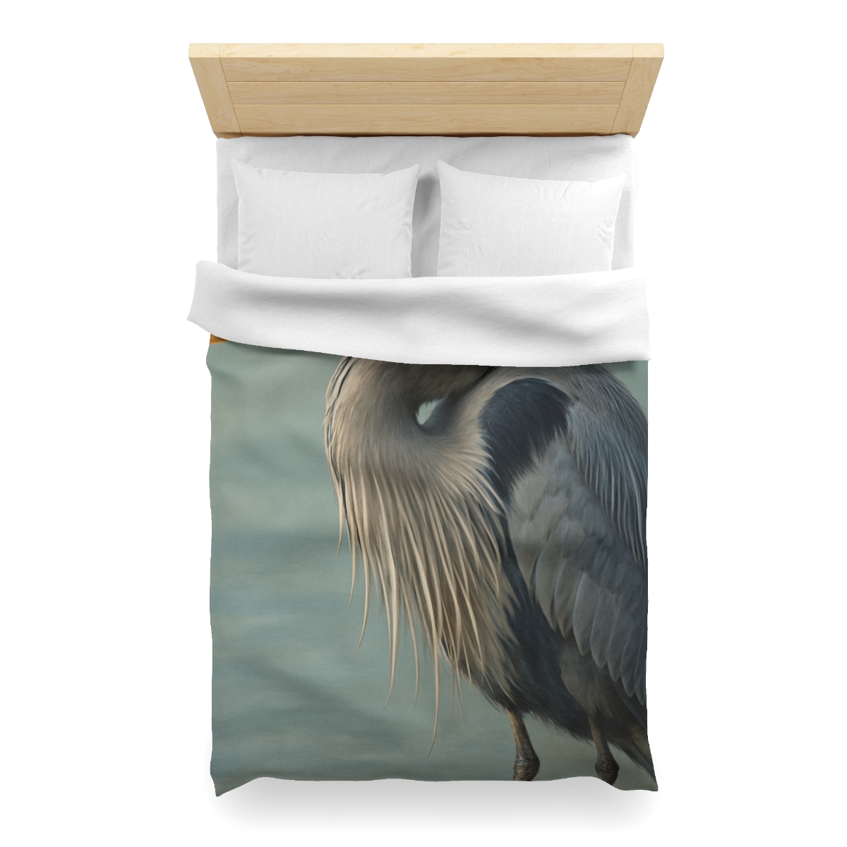 Harbor Watch Great Blue Heron unique patterned duvets