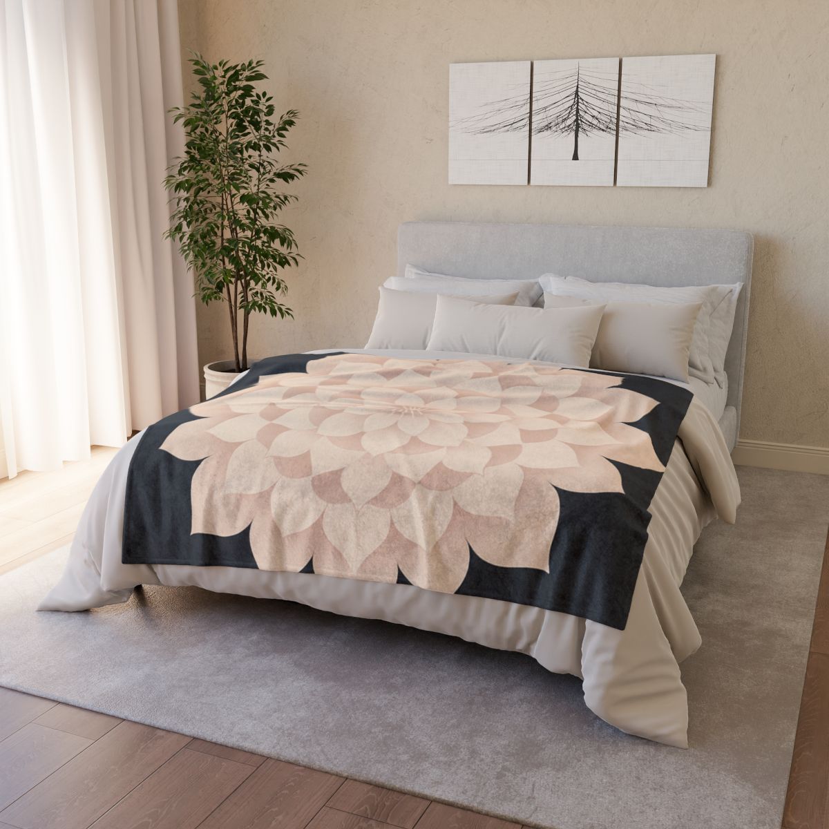 Petal Orbit Mandala warm winter blankets