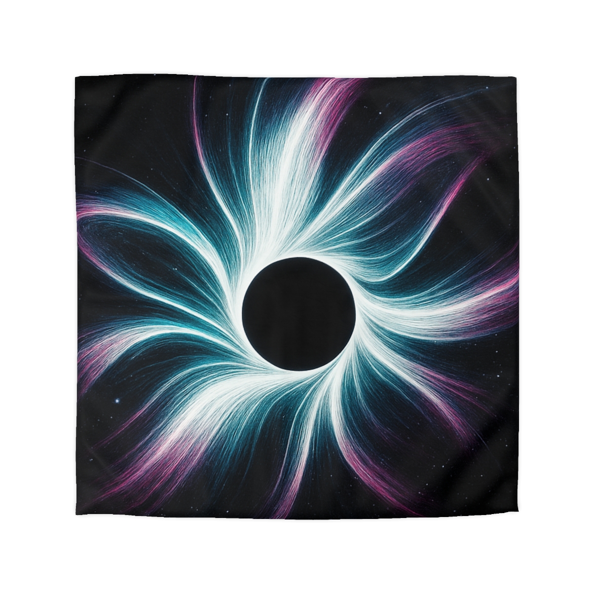 Gravitational Halo Bloom designer printed duvets