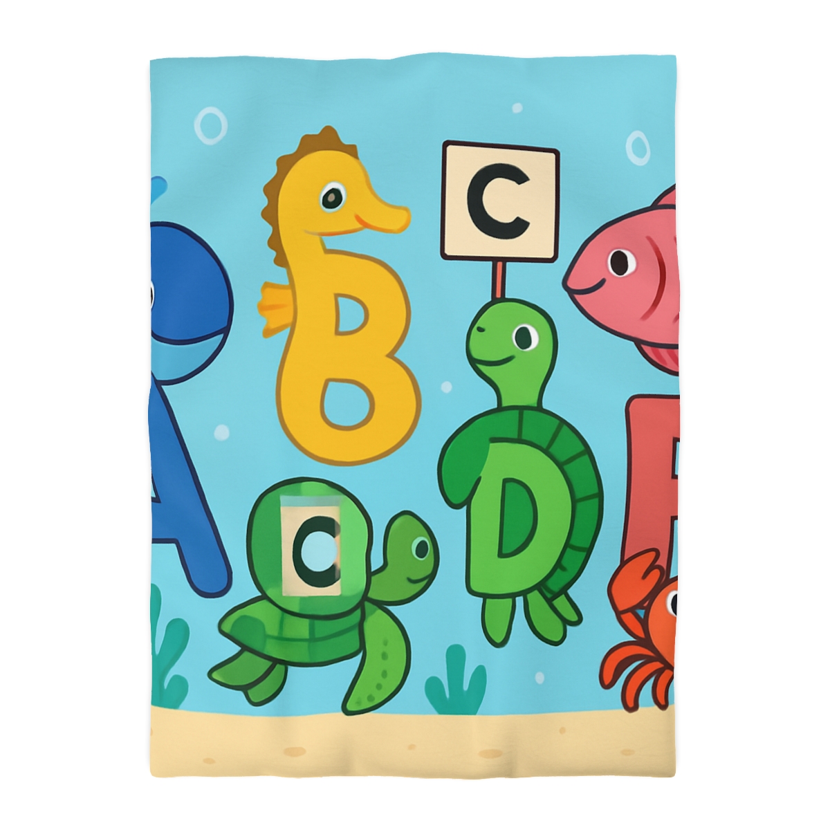 Coral Reef Alphabet Parade custom duvets