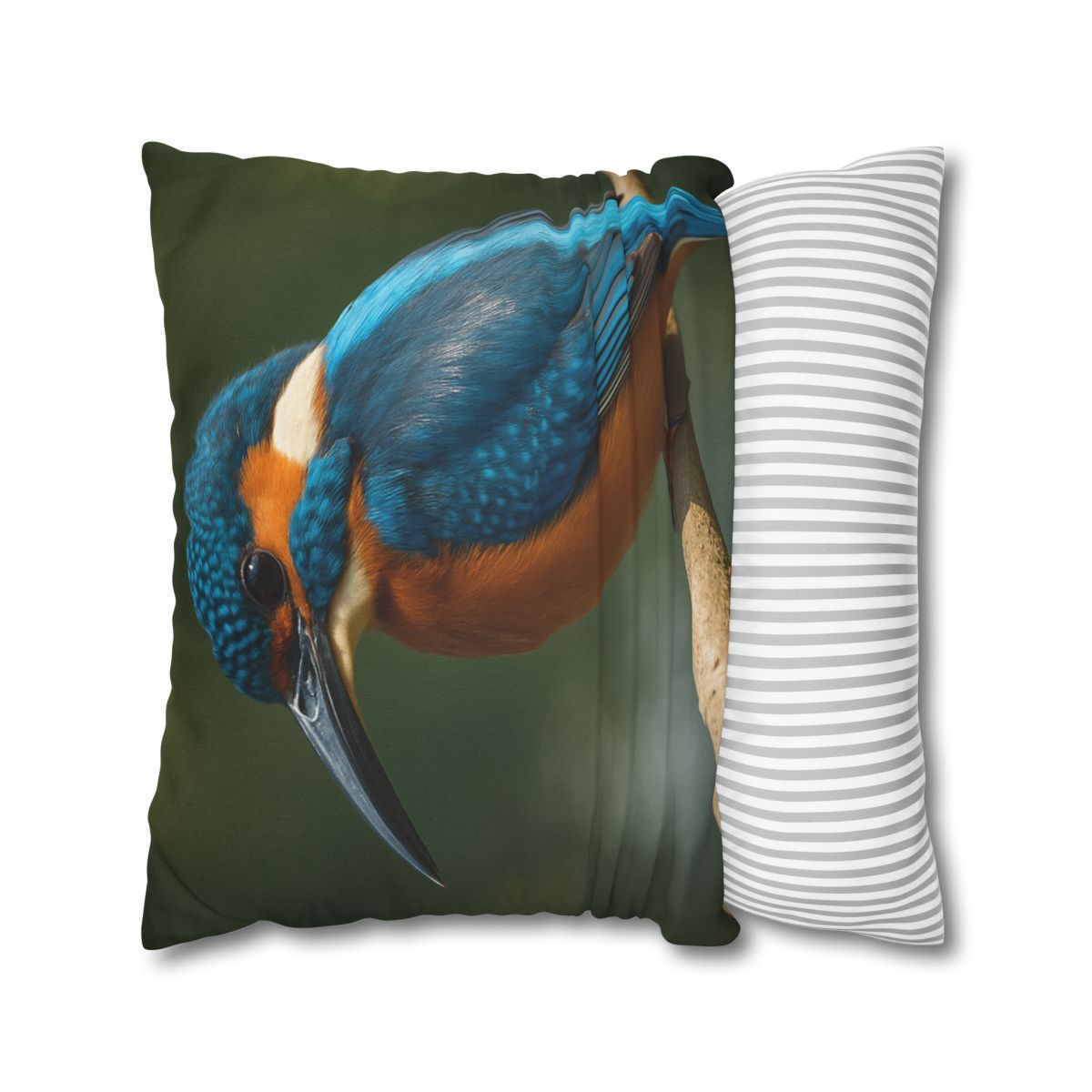 Azure Bolt Common Kingfisher designer print pillow cases