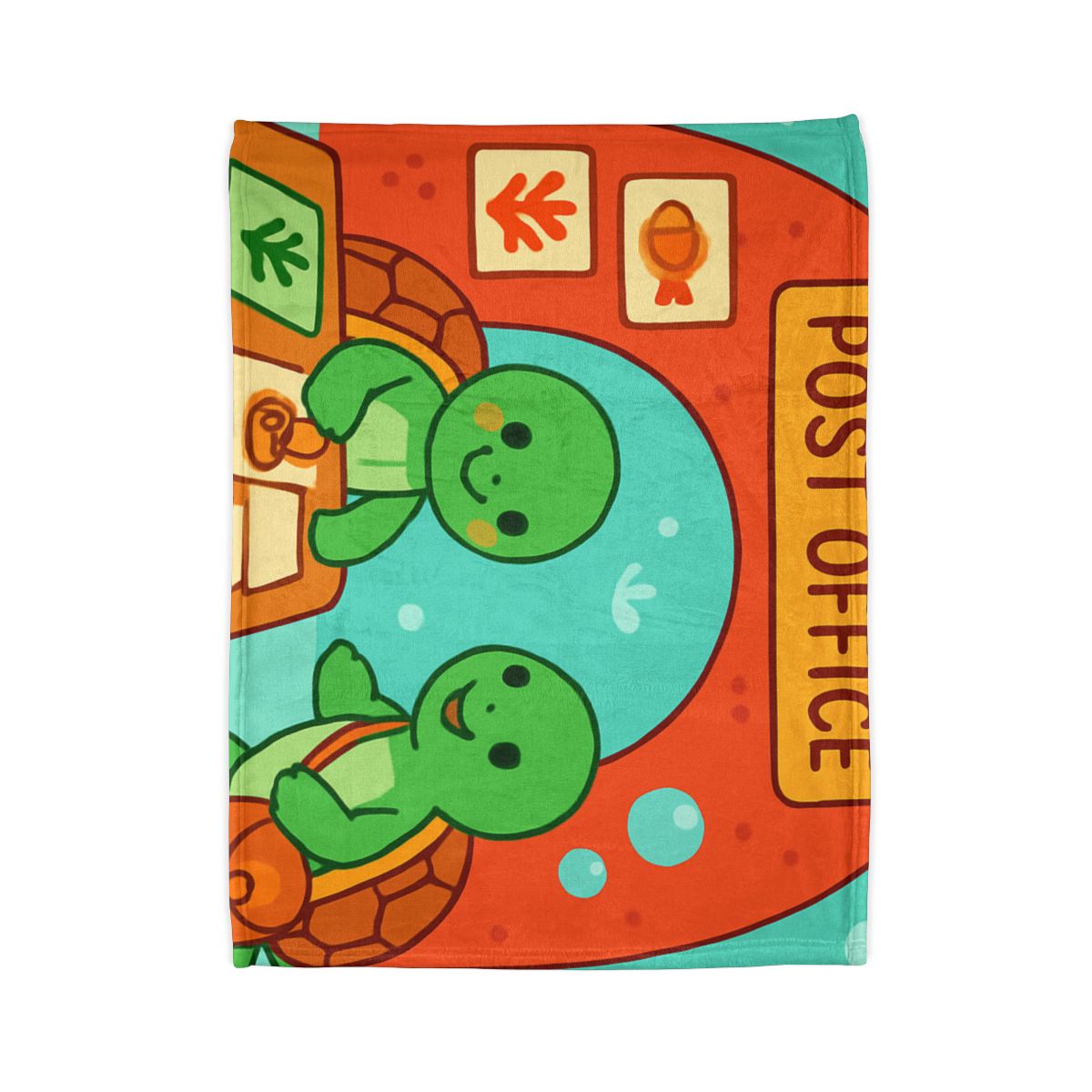 Coral Reef Post Office Run By Sea Turtles decorative home blankets