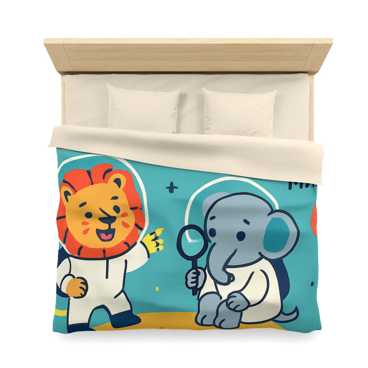 Starry Science Safari designer printed duvets