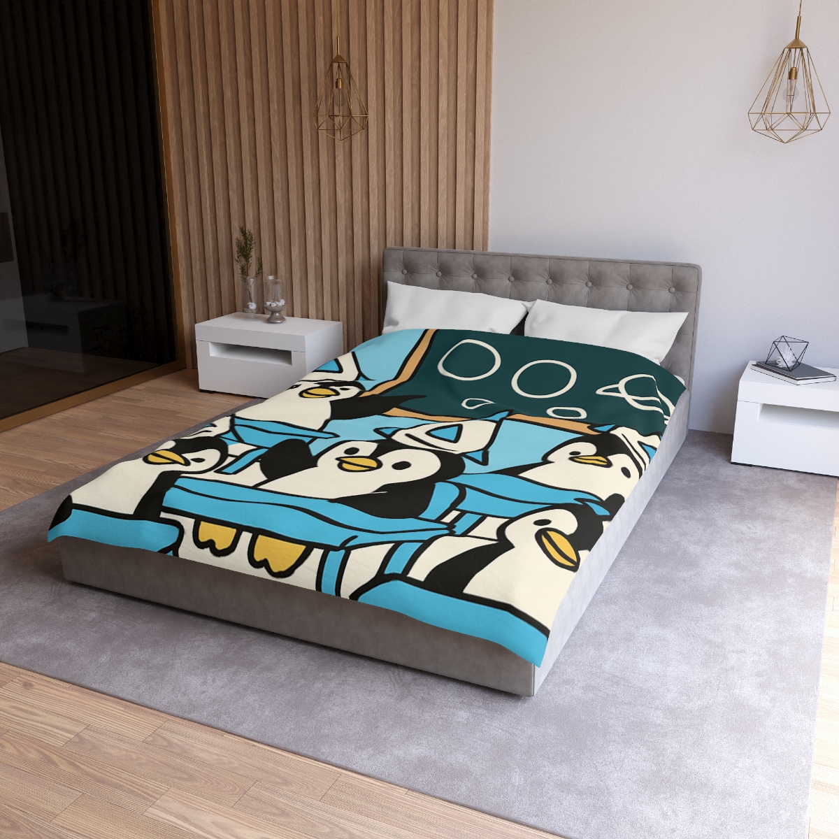 Rocket Penguin Class stylish duvet covers