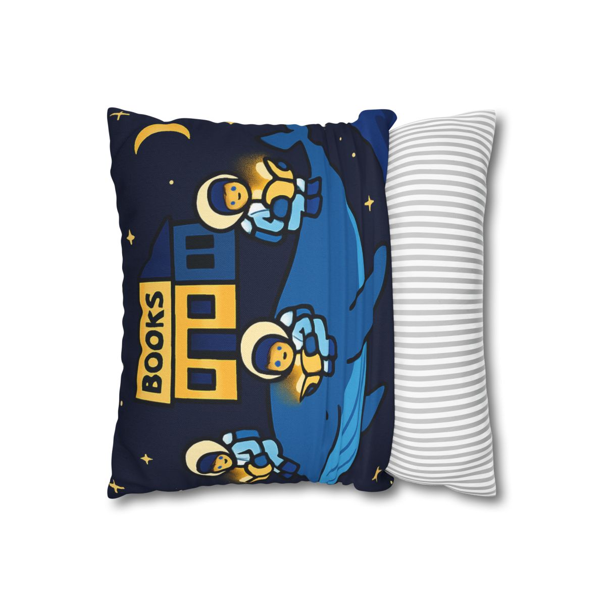 Starlight Library On A Floating Whale custom pillow cases