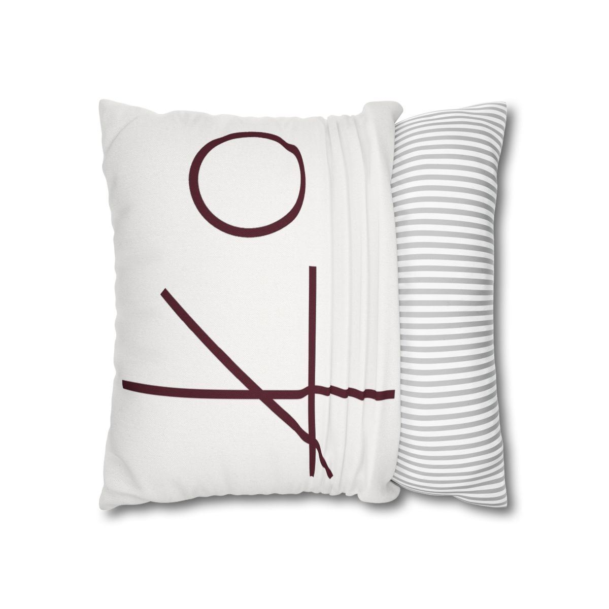 Intersecting Bar Triad With Open Circle unique gift pillow cases