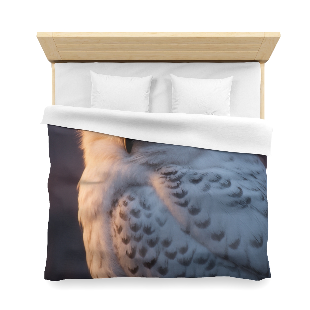 Twilight Watcher Snowy Owl personalized bedding duvets