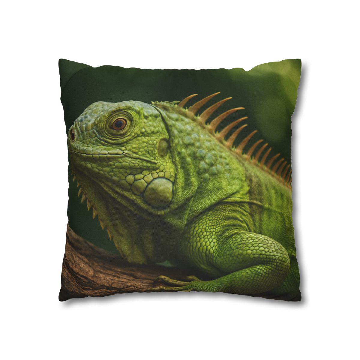 Verdant Gaze Green Iguana soft cotton pillow cases