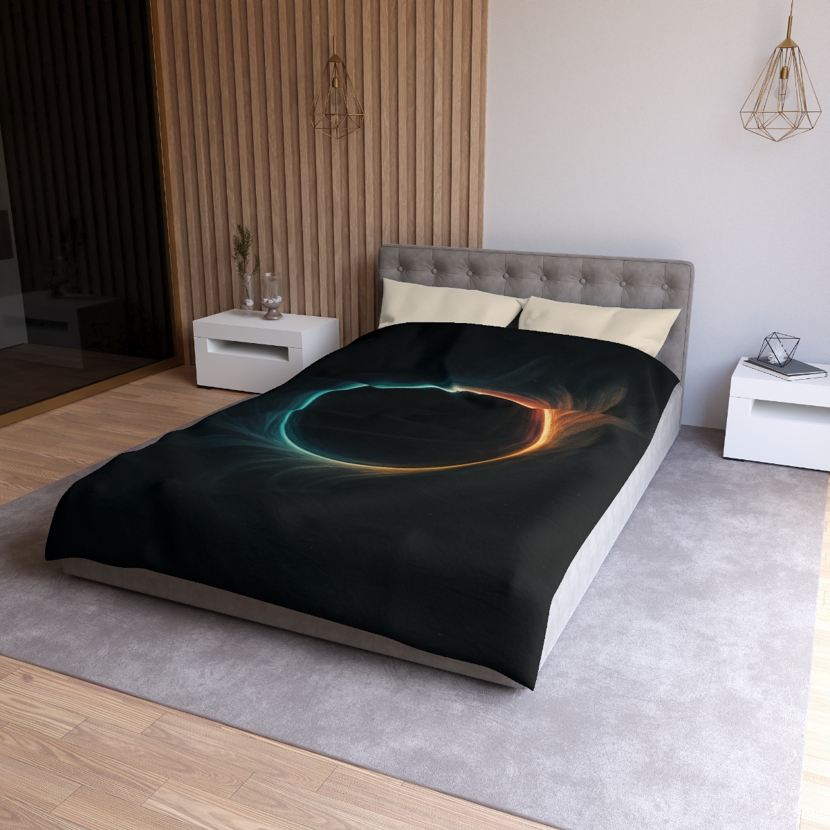 Prismatic Event Horizon Bloom personalized bedding duvets