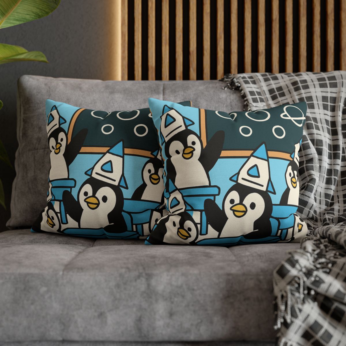 Rocket Penguin Class unique gift pillow cases