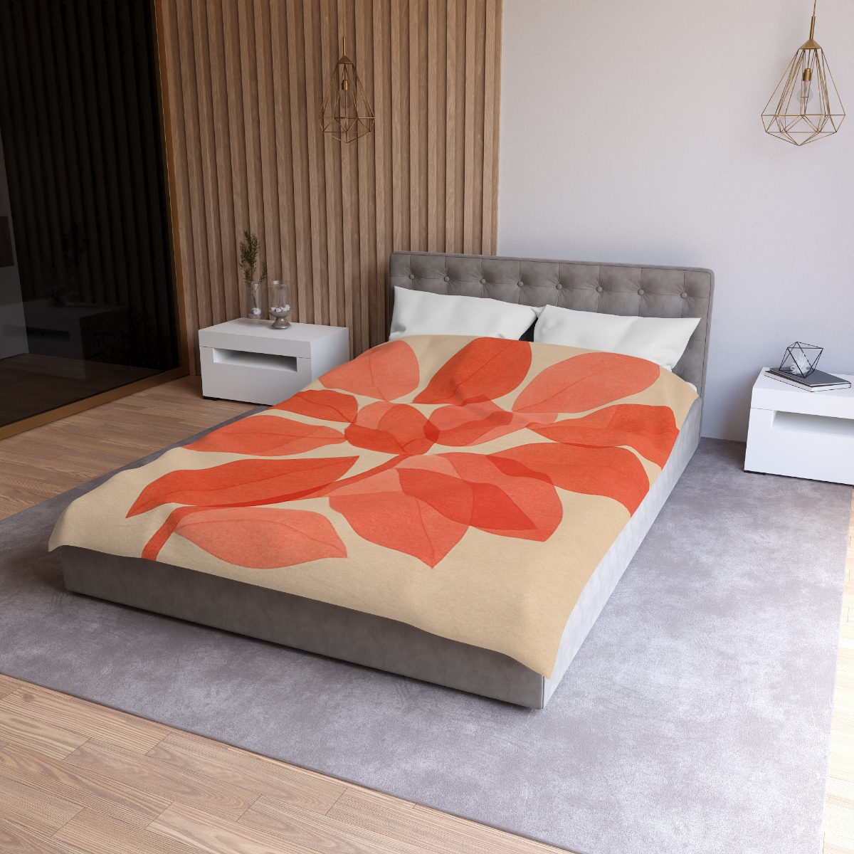 Petal Mosaic Overlay soft comforter duvets