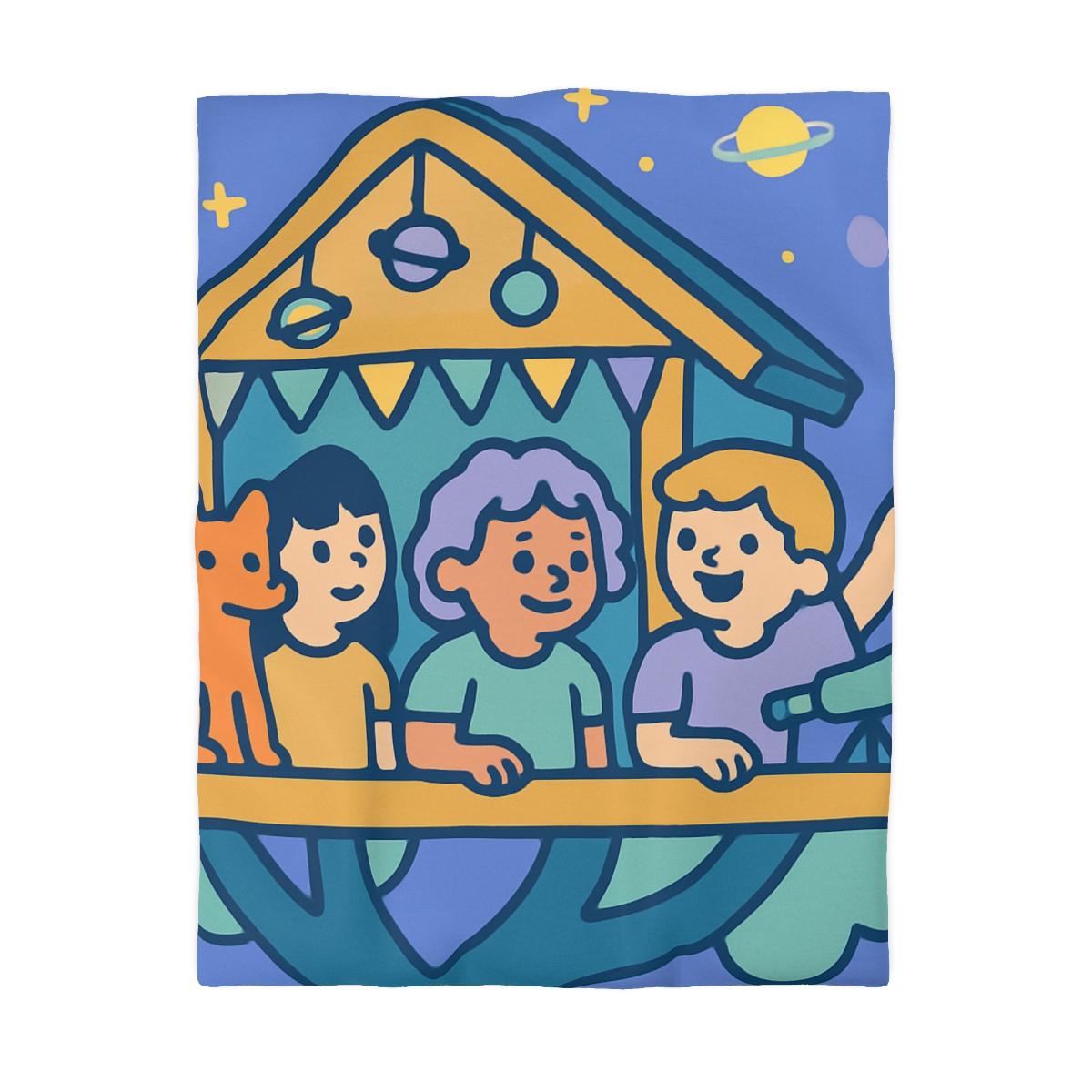 Galaxy Treehouse Explorers stylish duvet covers