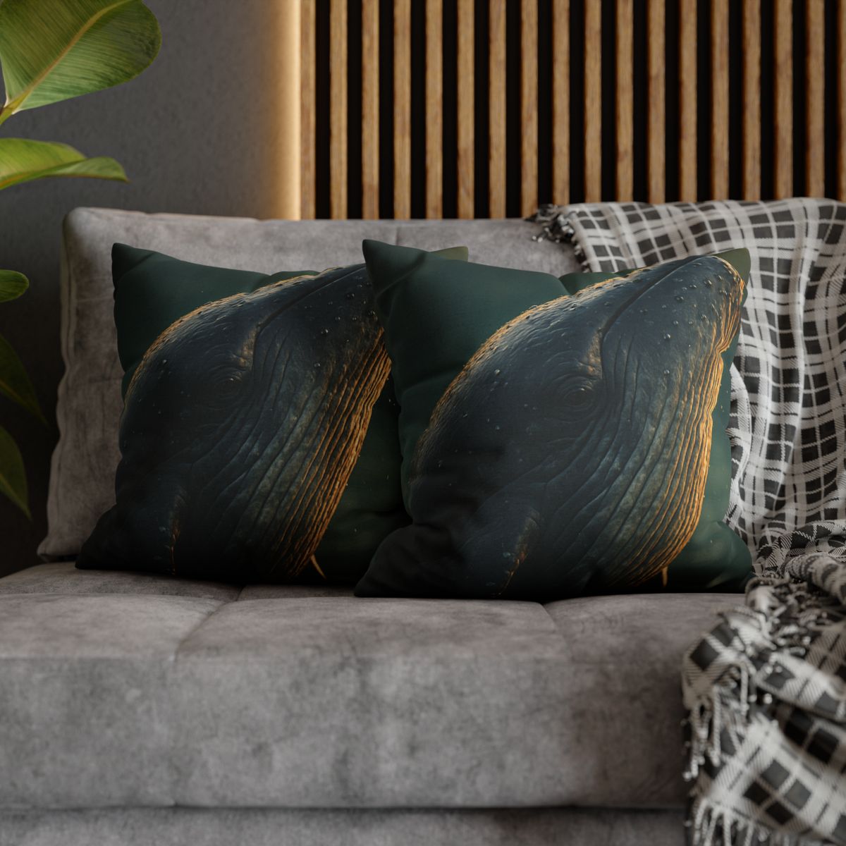 Silver Surge Humpback Whale soft cotton pillow cases