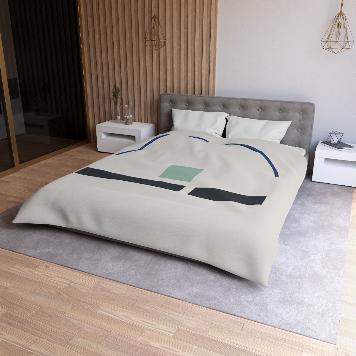 Arc Bridge Over Split Bars personalized bedding duvets