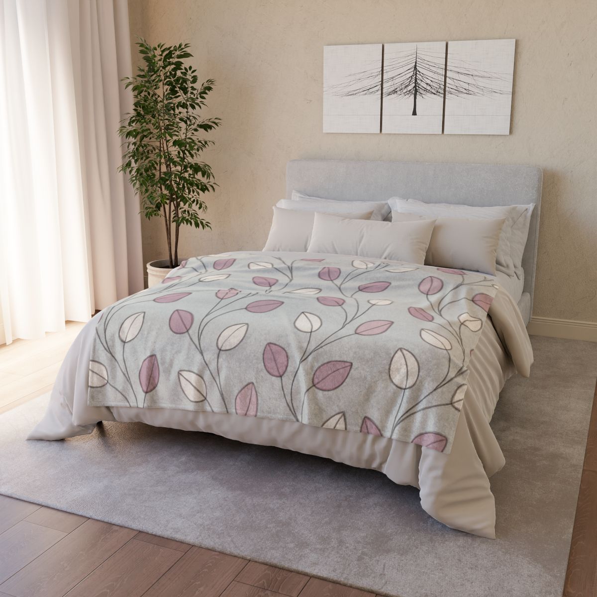 Spiral Bud Cascade warm winter blankets