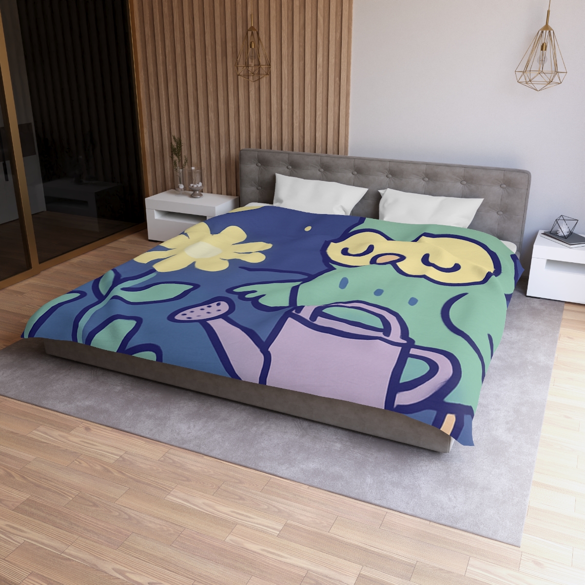 Moon Garden Owl designer printed duvets