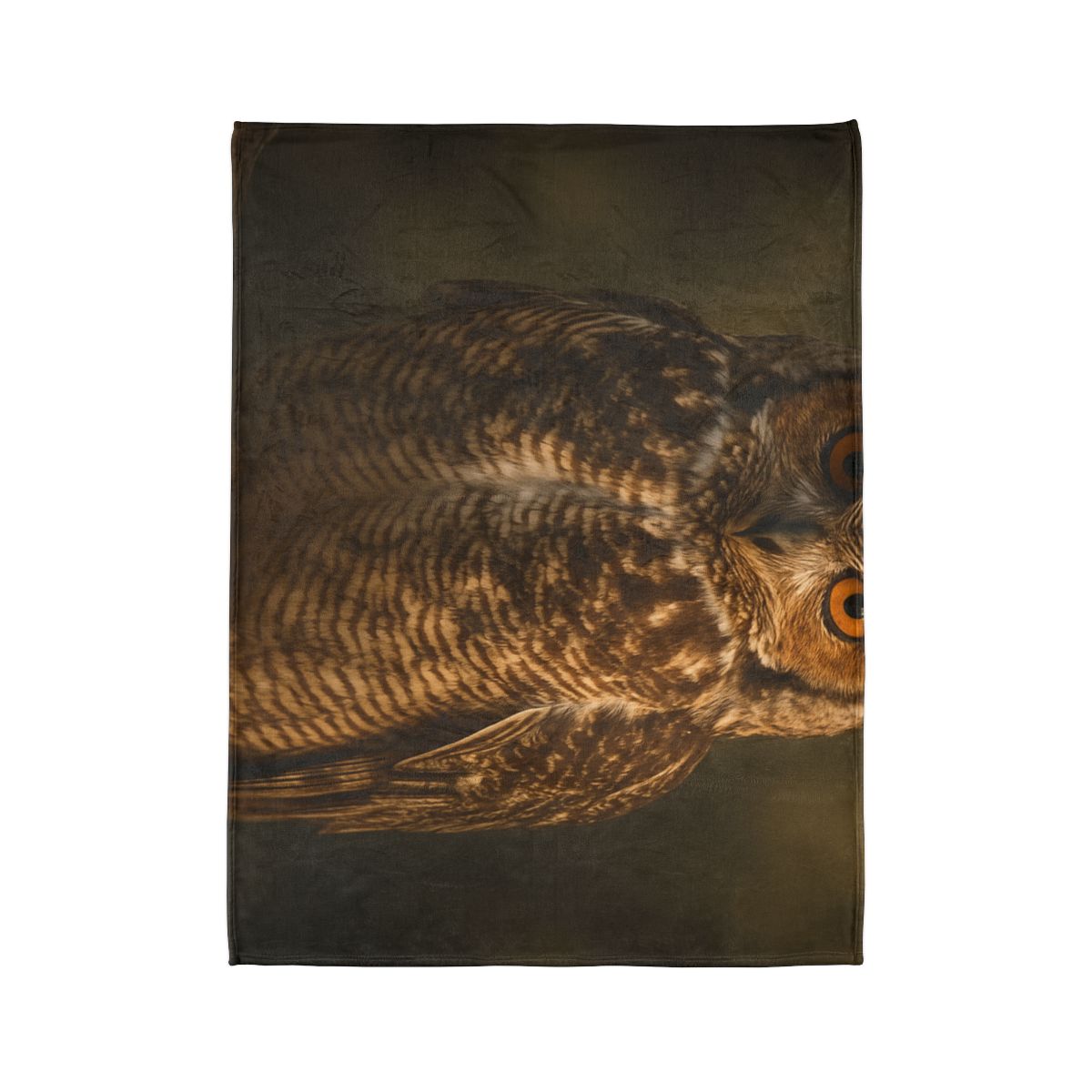 Nebula Gaze Great Horned Owl personalized cozy blankets