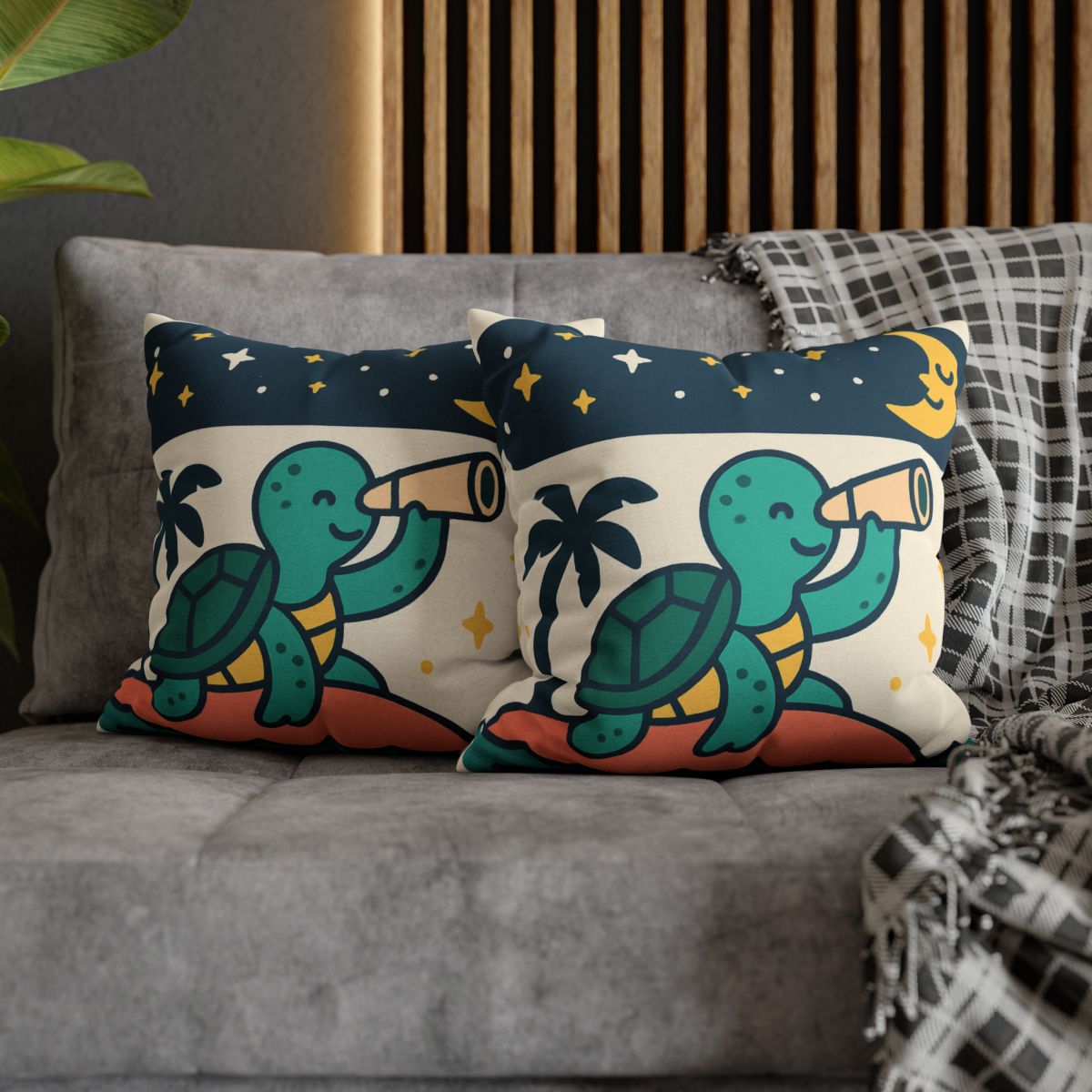 Stargazer Sea Turtle Adventure comfortable bedding pillow covers