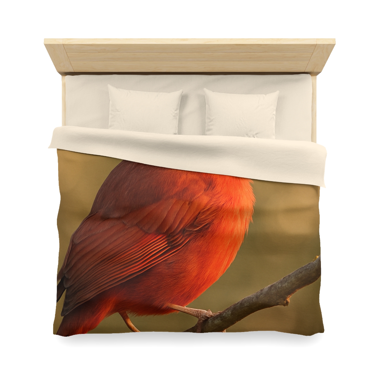 Crimson Pulse Northern Cardinal personalized bedding duvets