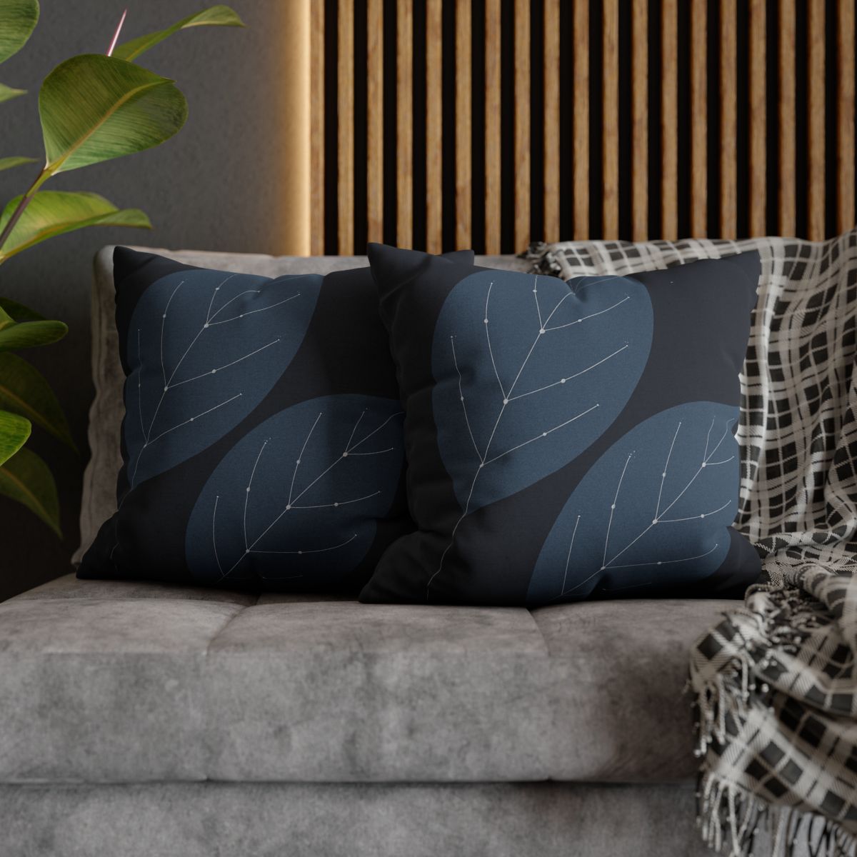 Leaf Vein Constellation Map designer print pillow cases