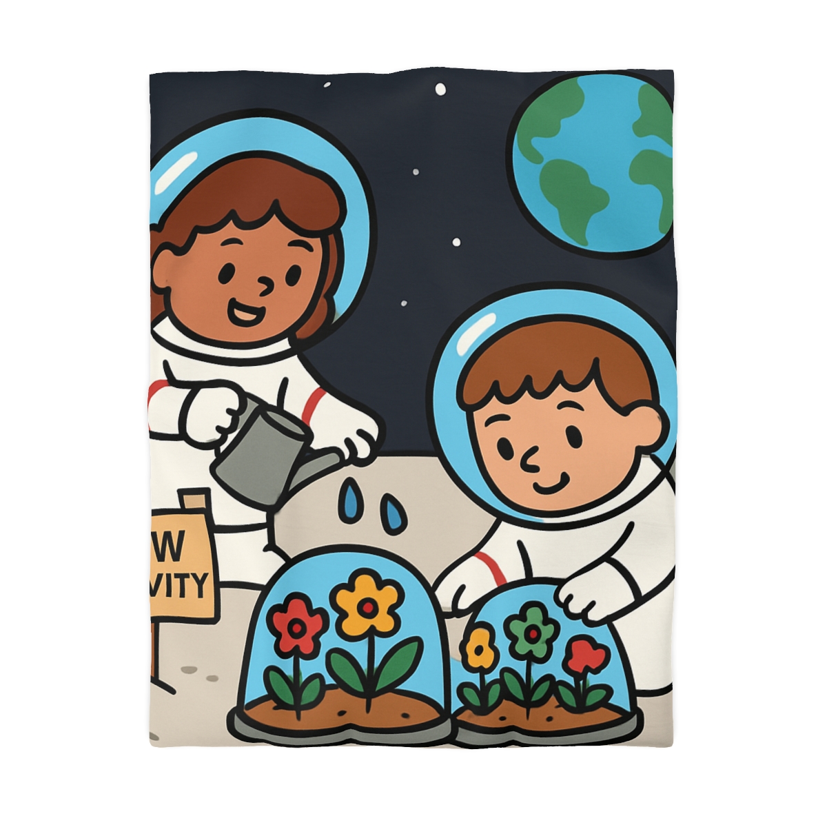 Gravity Garden On The Moon warm winter duvets
