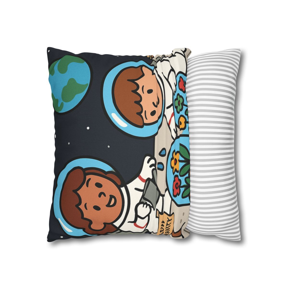 Gravity Garden On The Moon soft cotton pillow cases