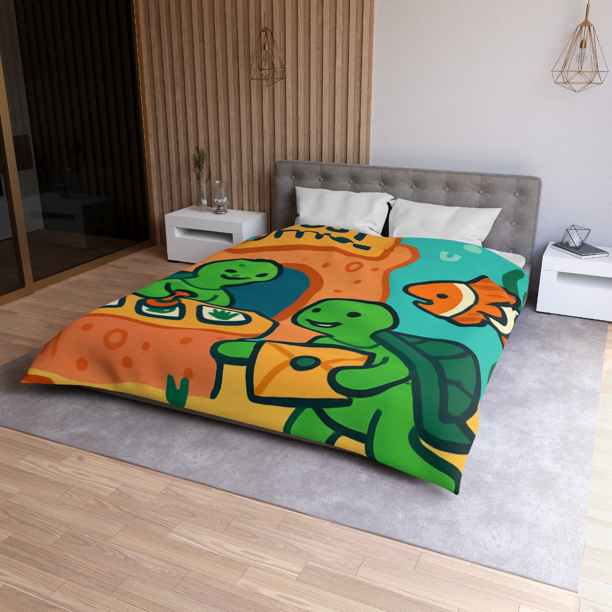 Coral Reef Post Office Run By Sea Turtles duvets for gifts