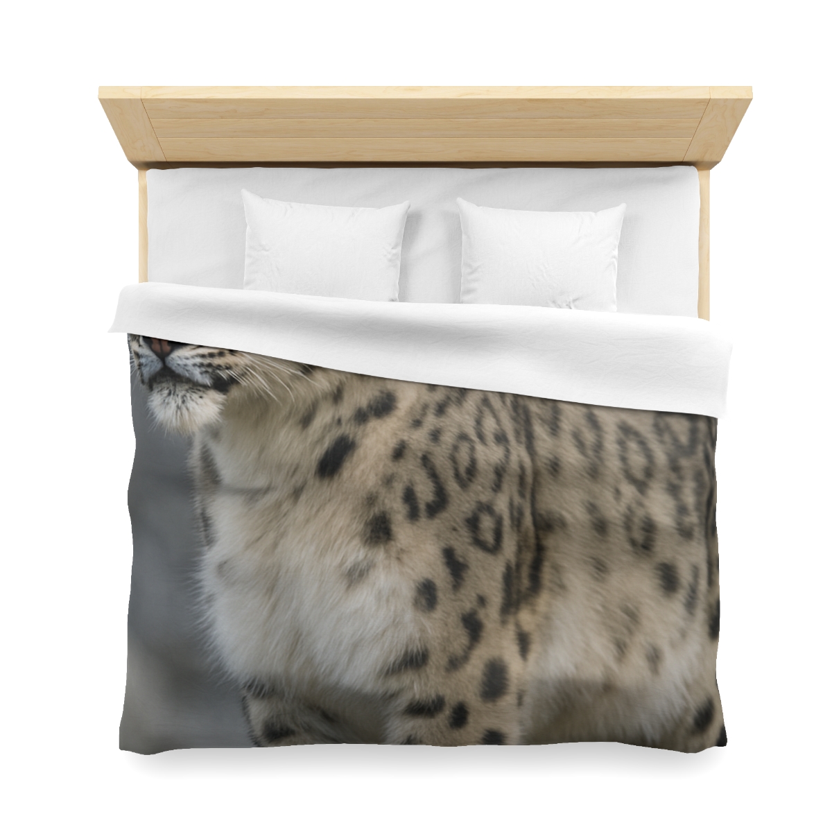 Snow Leopard Silent Summit designer printed duvets