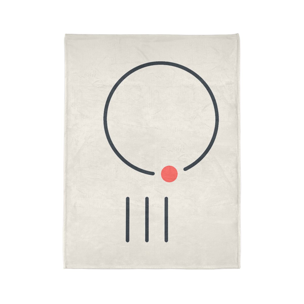 Offset Ring With Three Quiet Bars soft fleece blankets