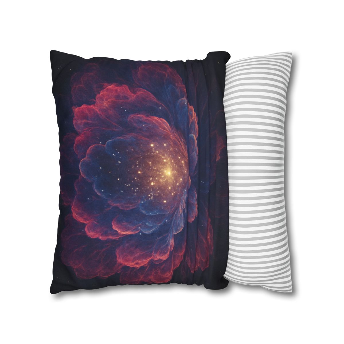 Fractal Nebula Bloom custom pillow cases