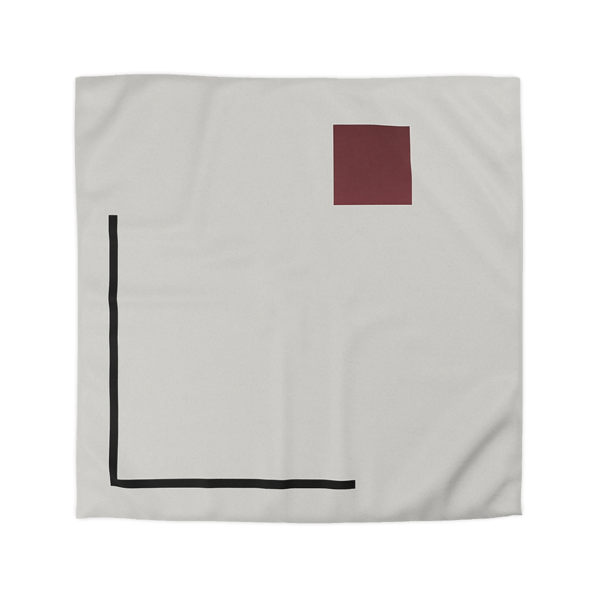 Corner Frame With Floating Square personalized bedding duvets