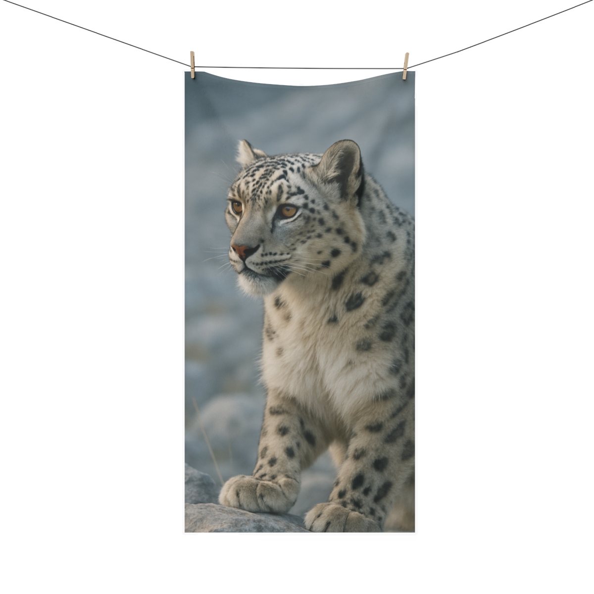 Twilight Ridge Snow Leopard unique gift towels