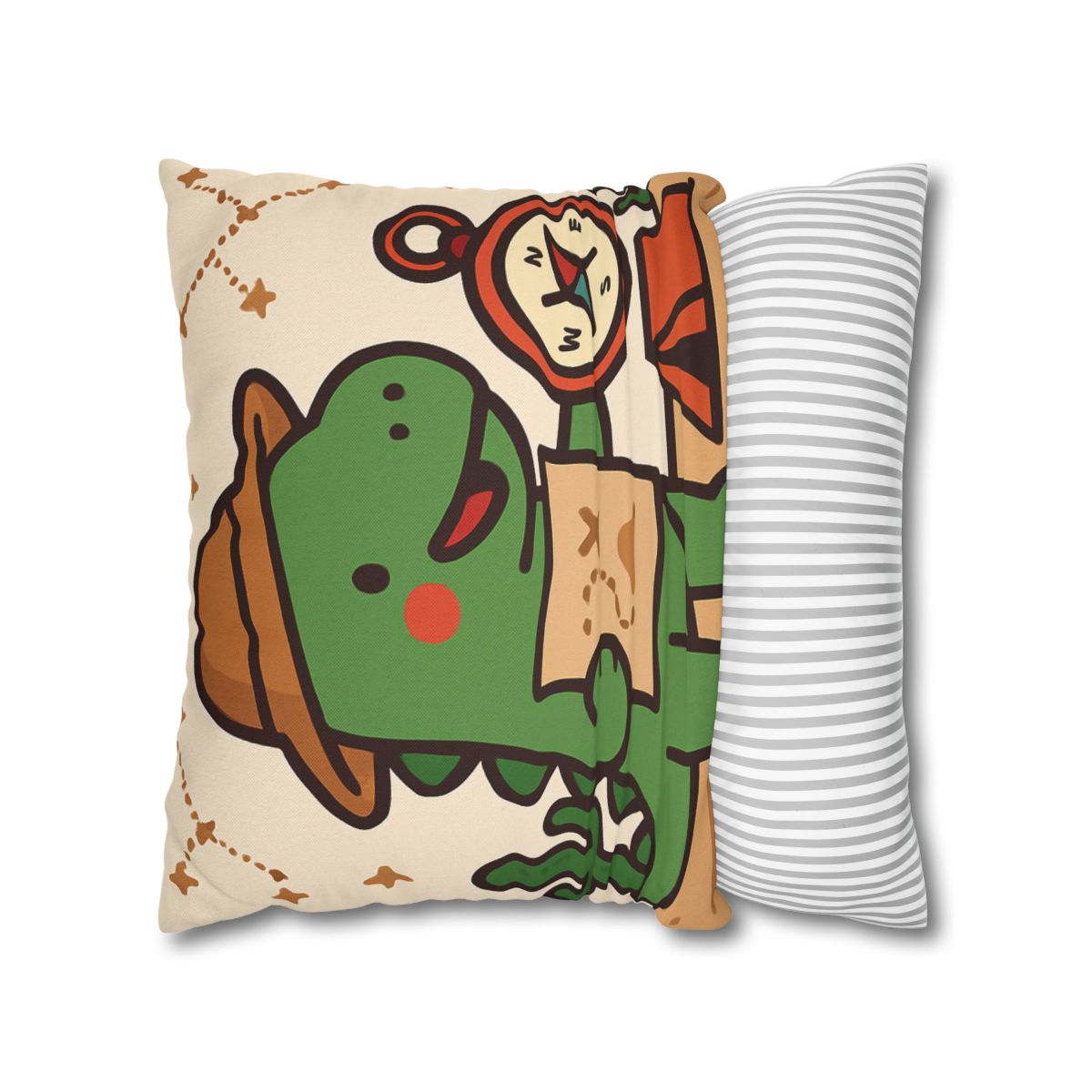 Desert Dino Map Quest With Compass And Constellations soft cotton pillow cases