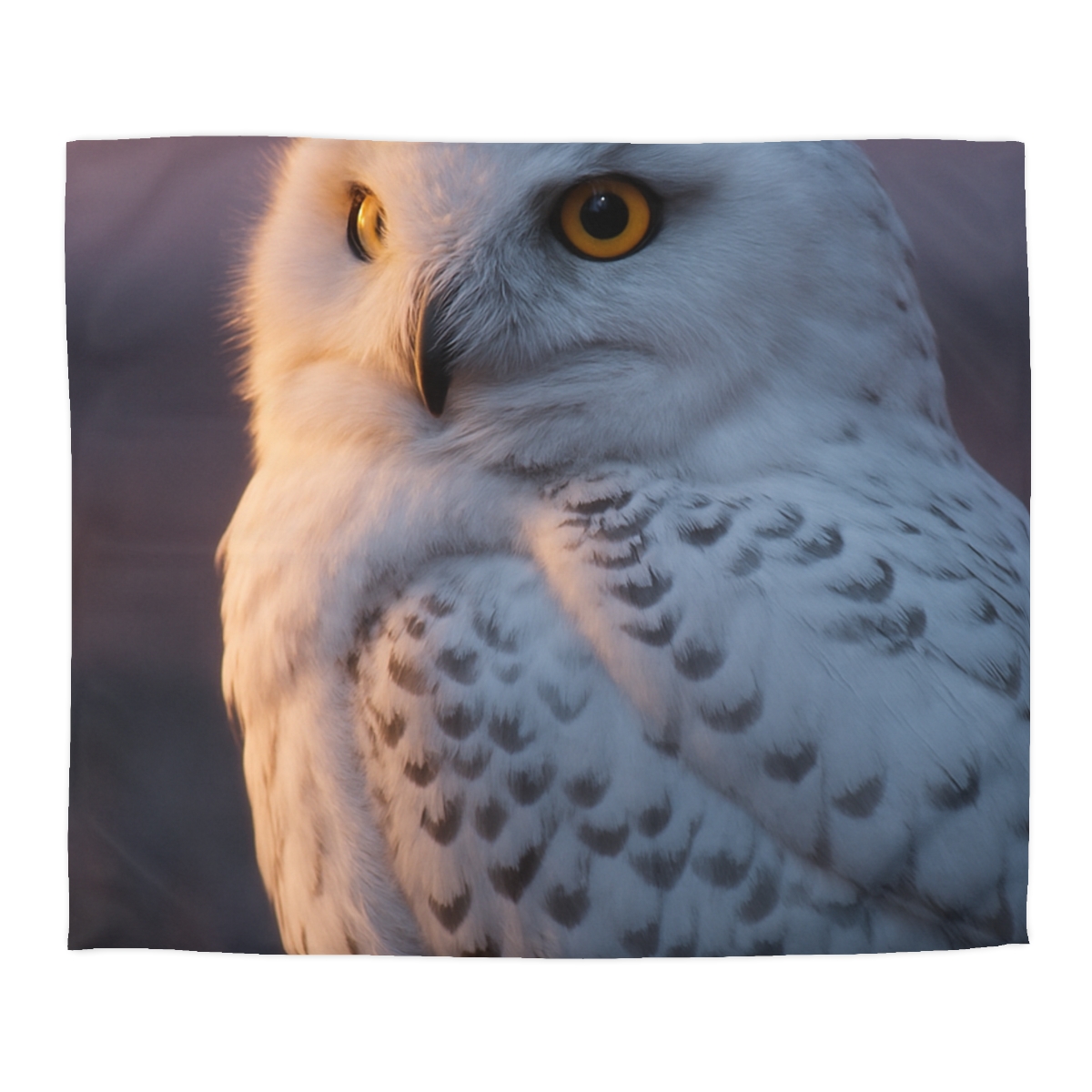 Twilight Watcher Snowy Owl personalized bedding duvets