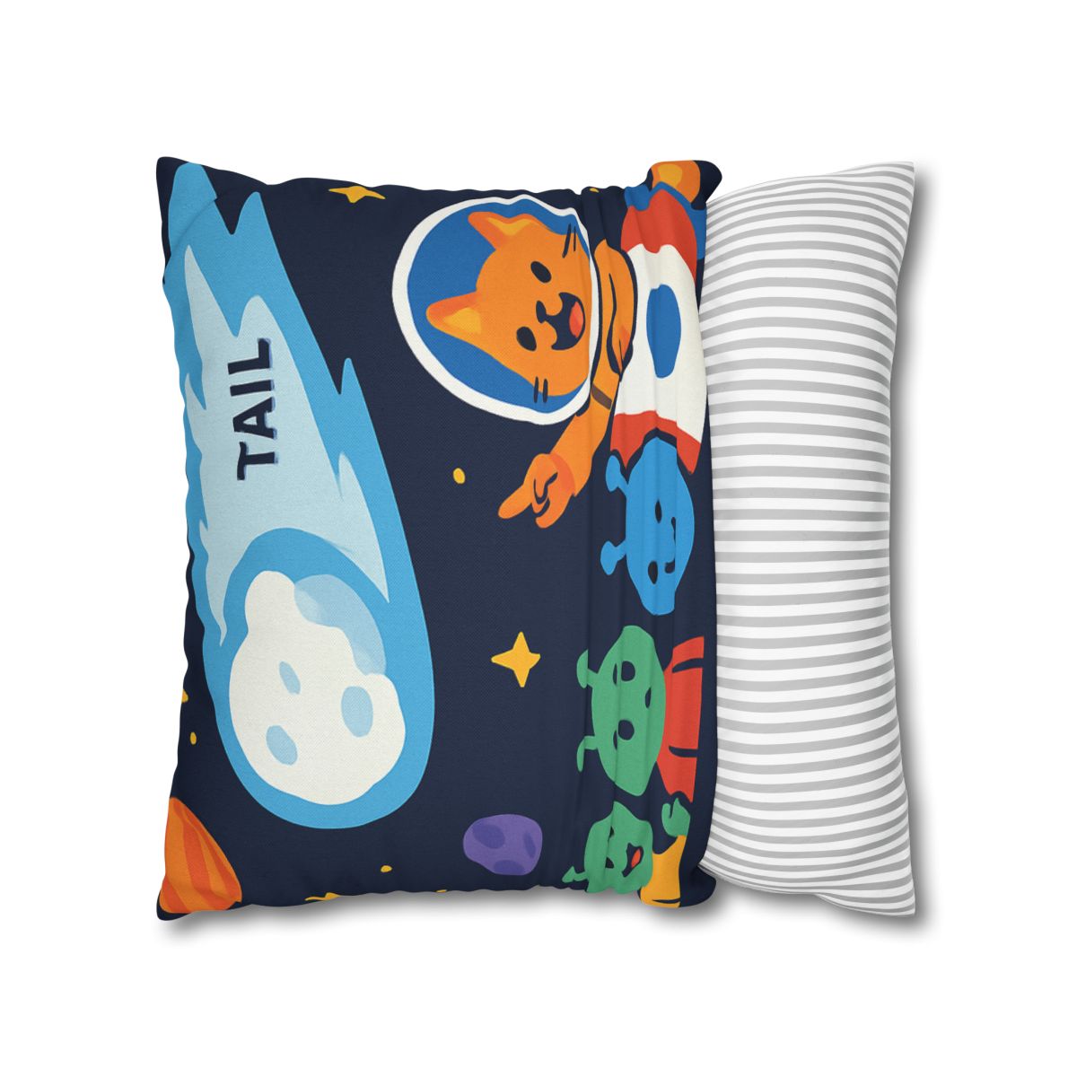 Comet Classroom With Captain Cat personalized pillow covers