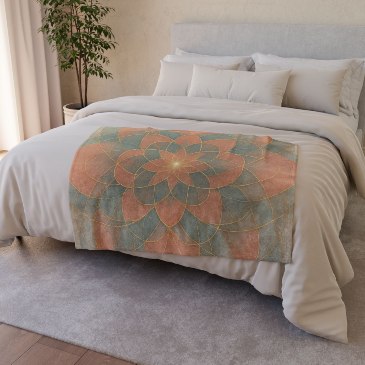 Petal Orbit Lattice decorative home blankets
