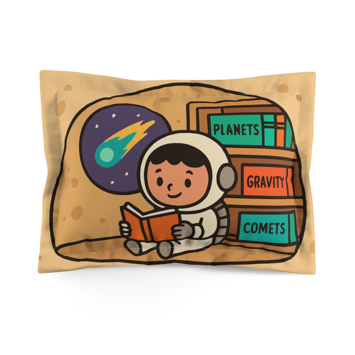 Comet Library On The Moon trendy accent pillows
