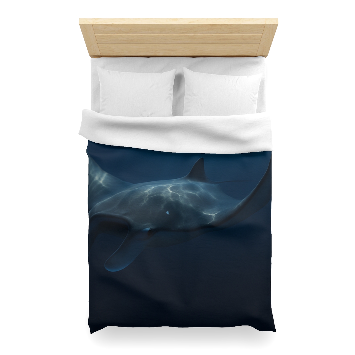 Moonlit Glide Manta Ray custom duvets