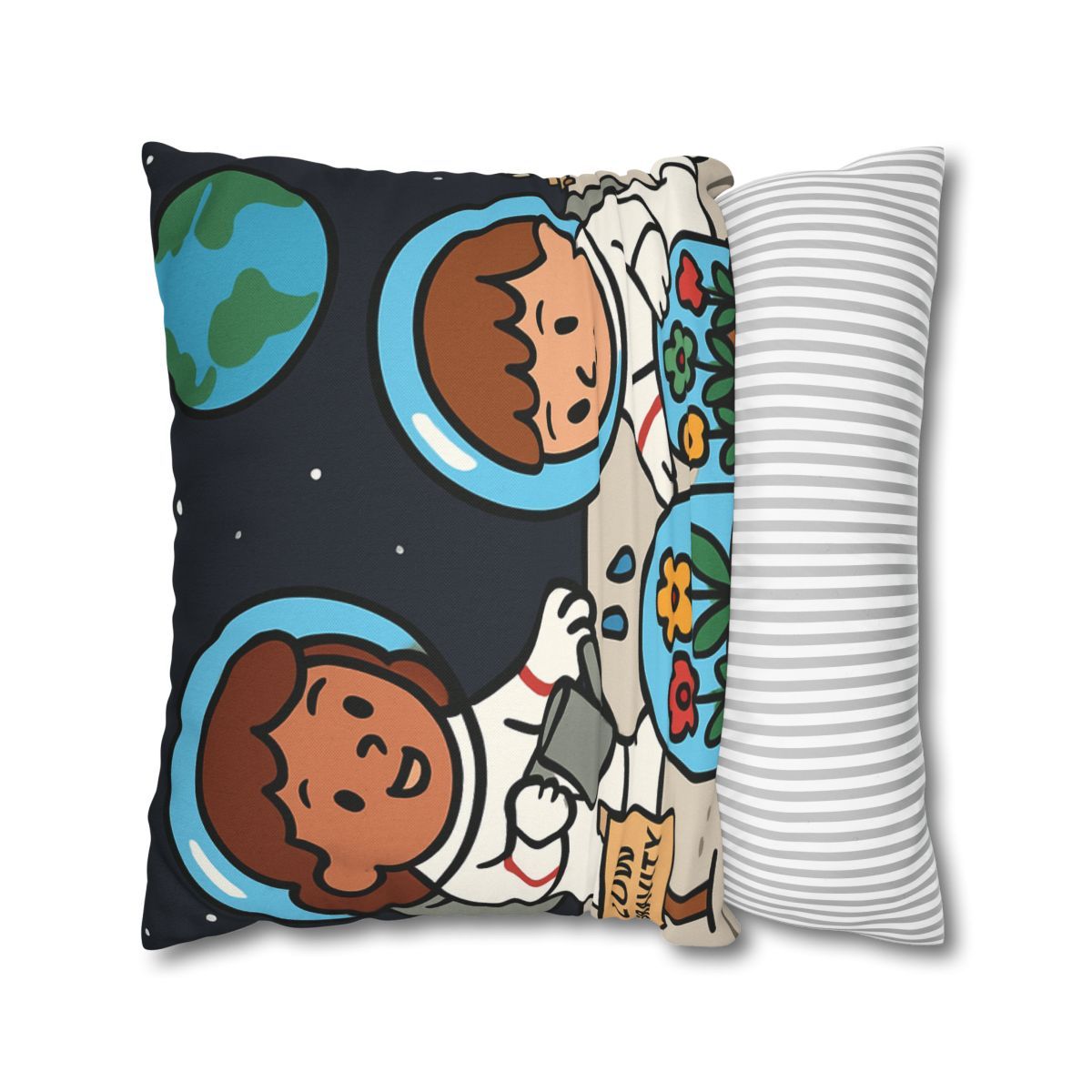 Gravity Garden On The Moon soft cotton pillow cases