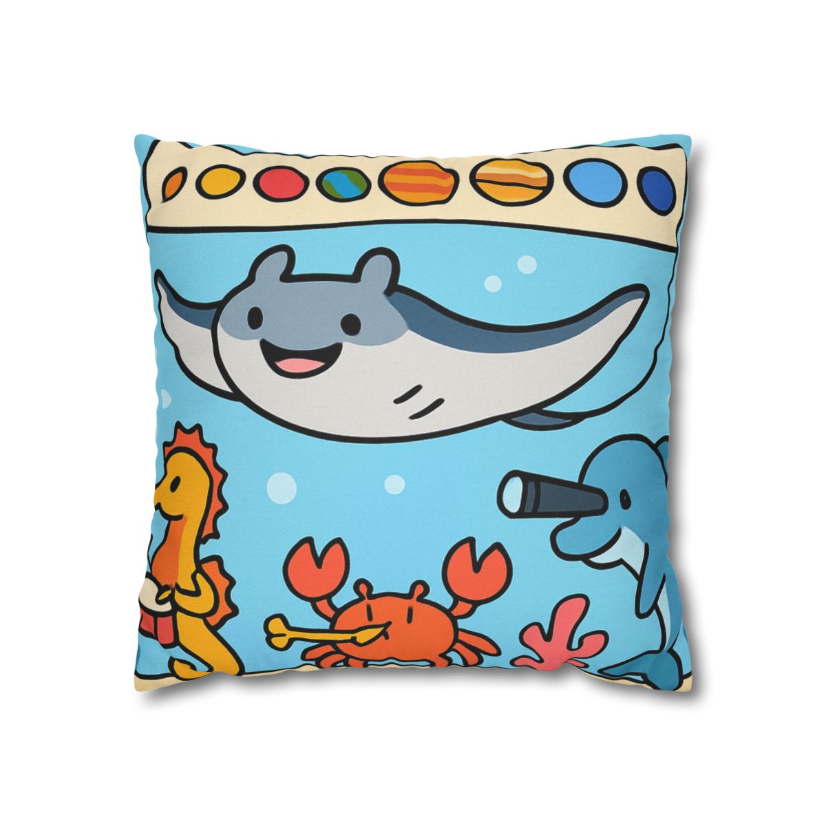 Rainbow Reef Planet Parade custom pillow cases