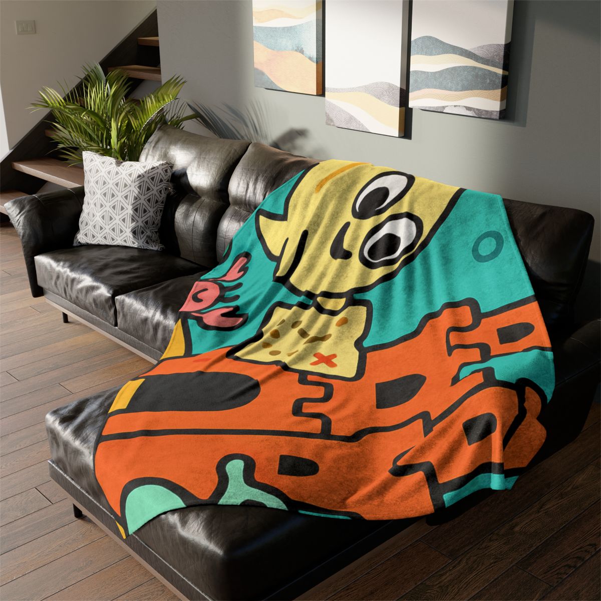 Coral Castle Map Of The Moonfish Kingdom decorative home blankets