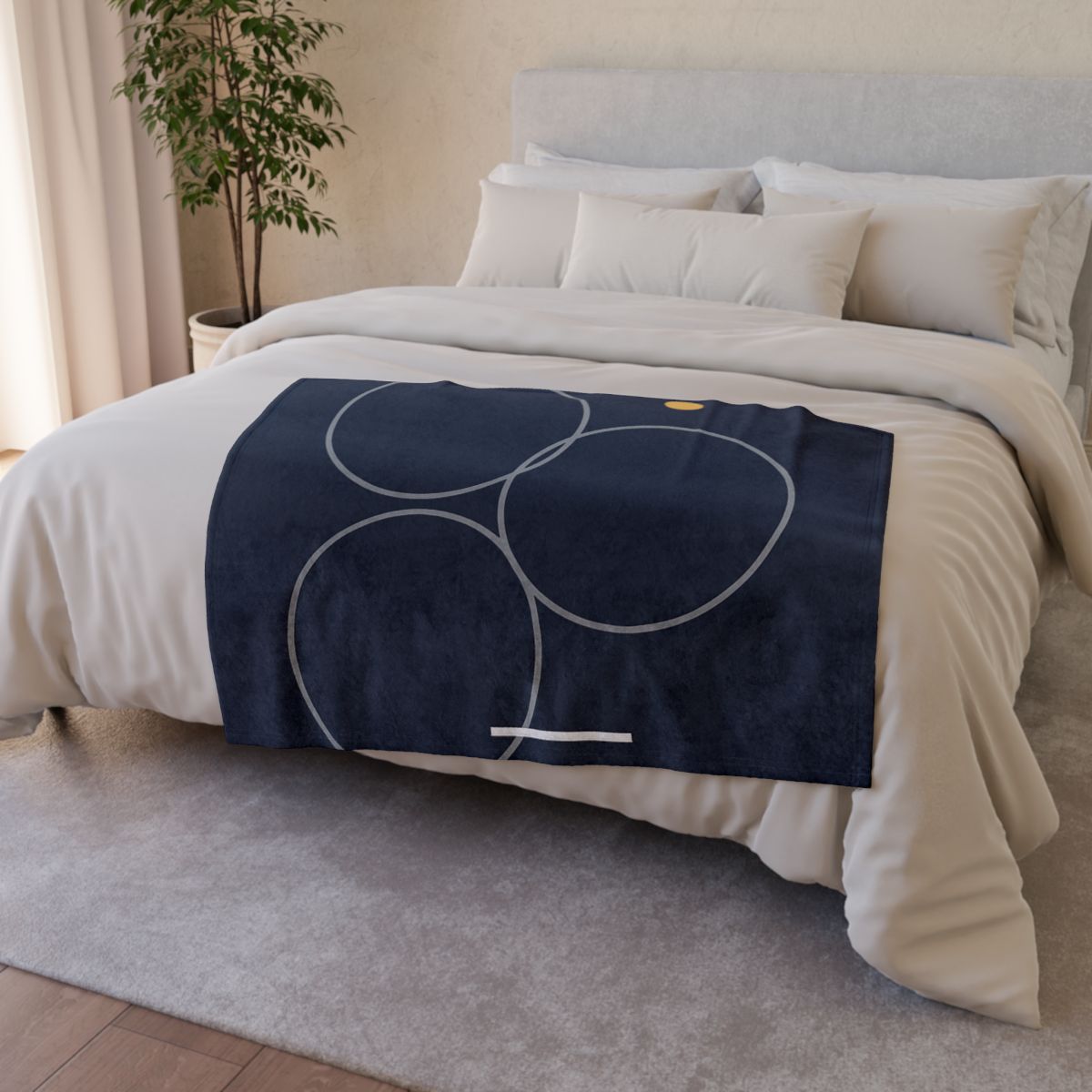Three Rings With Shared Tangent Bar soft fleece blankets
